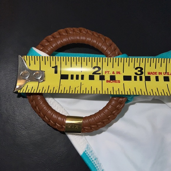 ViX by Paula Hermanny Cosmo Ring Full Turquoise Bikini Bottoms Sz S - NWT! - Picture 12 of 12